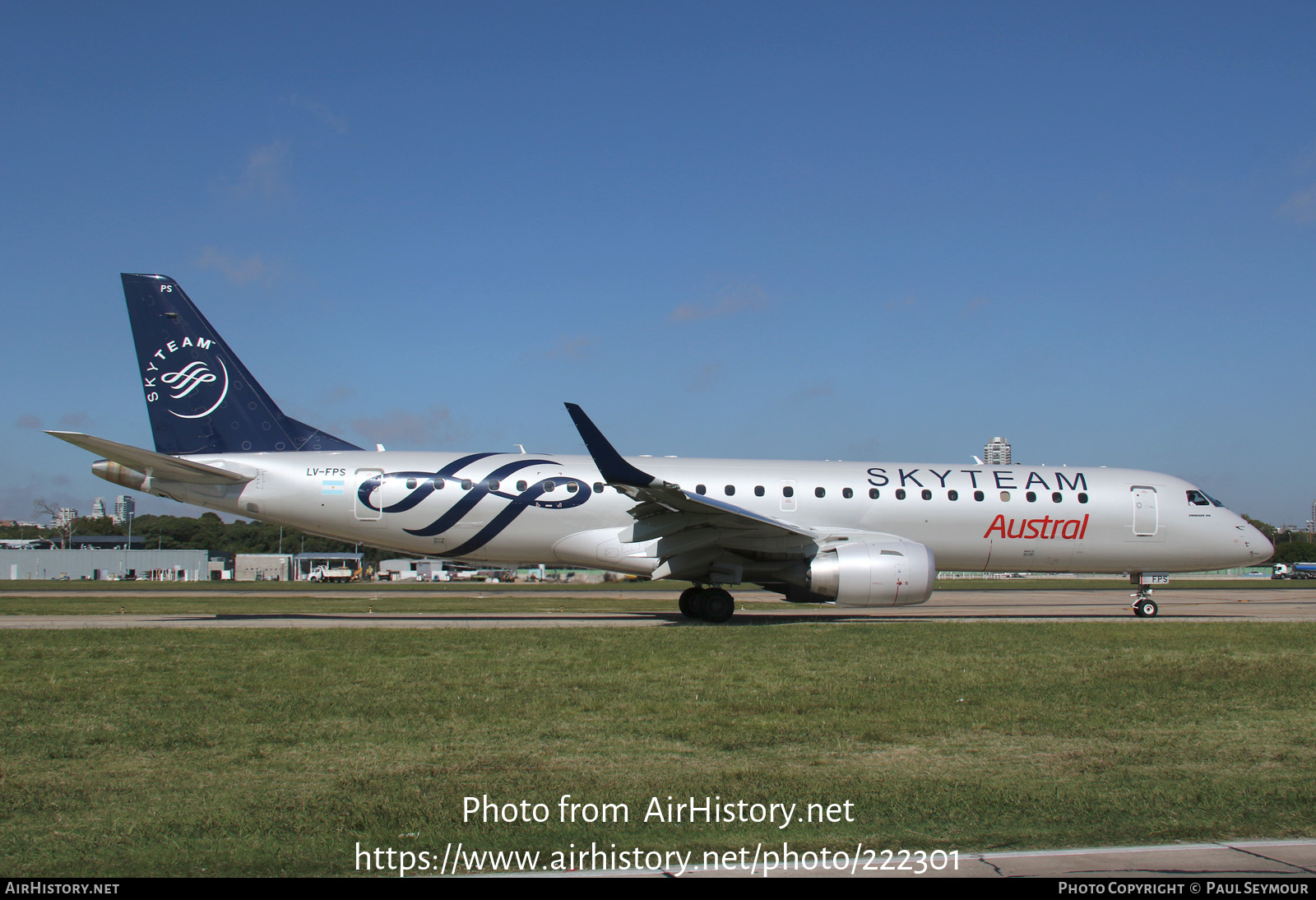 Aircraft Photo of LV-FPS | Embraer 190AR (ERJ-190-100IGW) | Austral Líneas Aéreas | AirHistory.net #222301