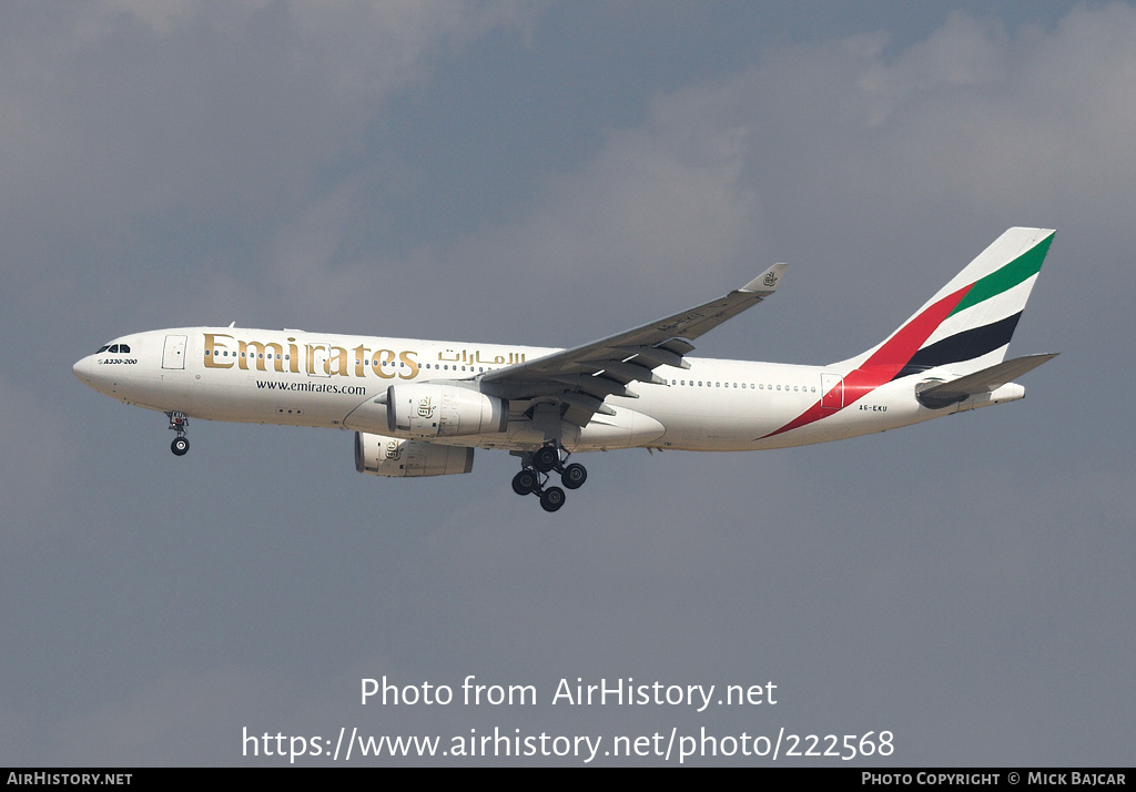 Aircraft Photo of A6-EKU | Airbus A330-243 | Emirates | AirHistory.net #222568