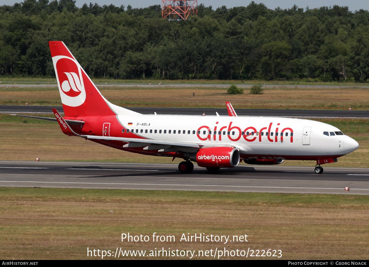 Aircraft Photo of D-ABLA | Boeing 737-76J | Air Berlin | AirHistory.net #222623