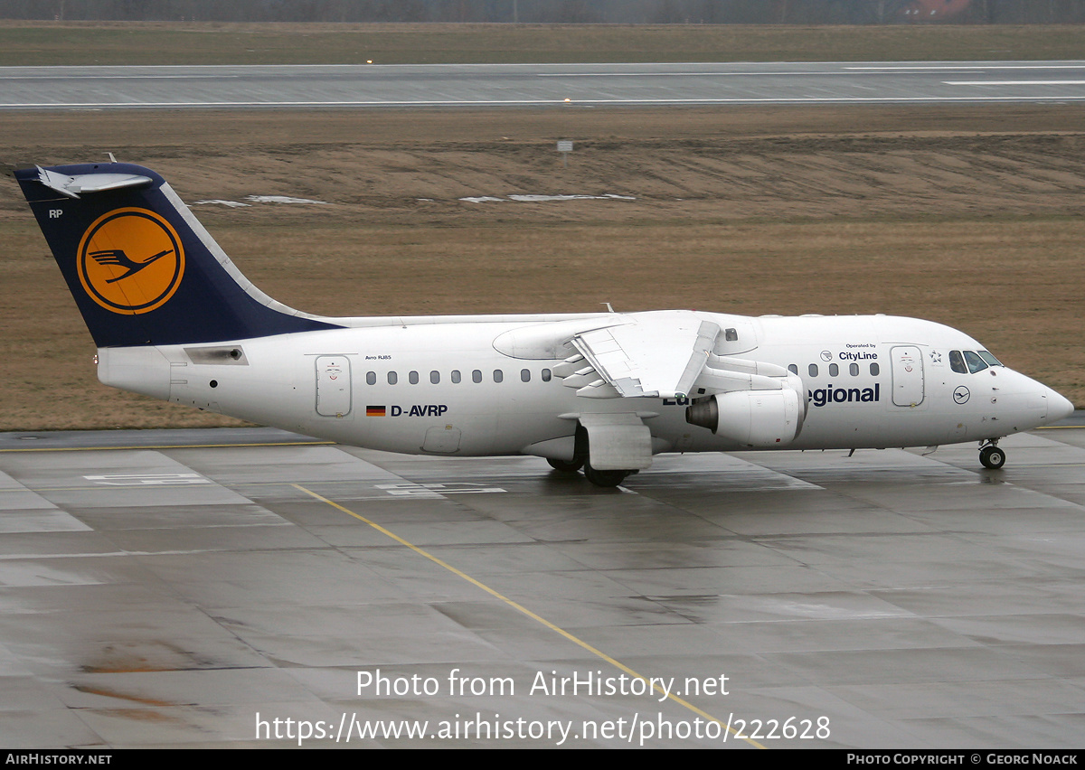 Aircraft Photo of D-AVRP | British Aerospace Avro 146-RJ85 | Lufthansa Regional | AirHistory.net #222628