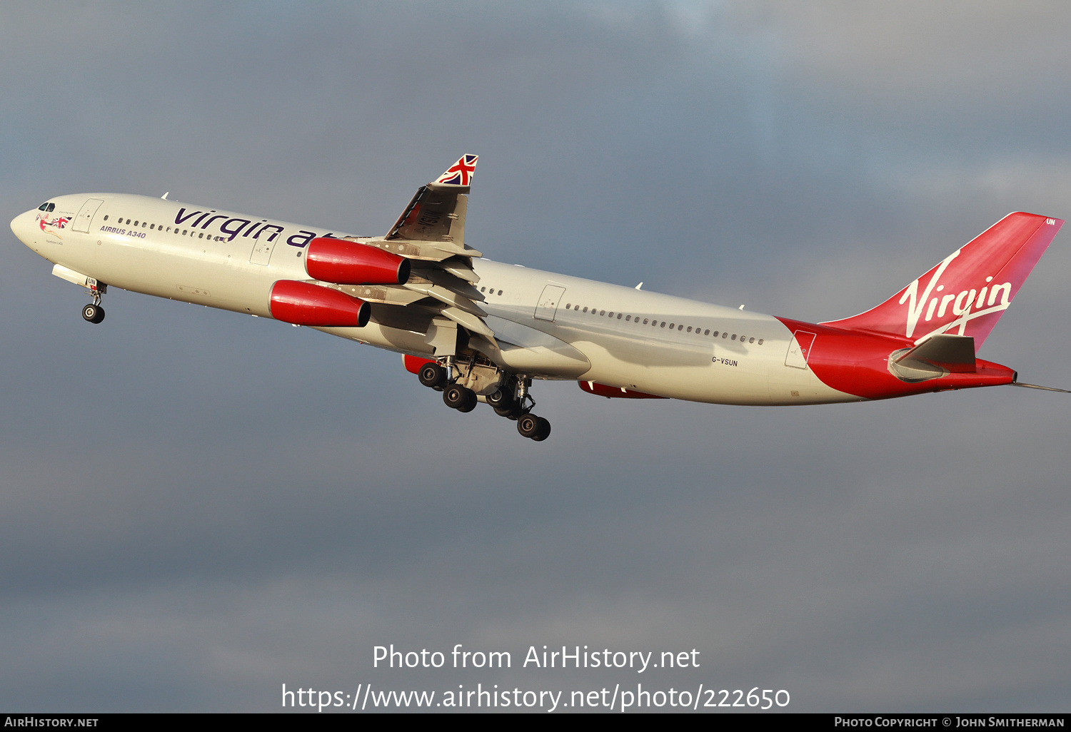 Aircraft Photo of G-VSUN | Airbus A340-313 | Virgin Atlantic Airways | AirHistory.net #222650