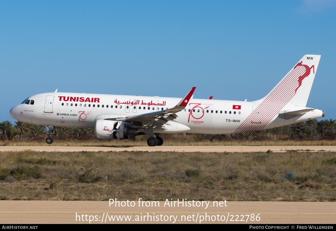 Aircraft Photo of TS-IMW | Airbus A320-214 | Tunisair | AirHistory.net #222786