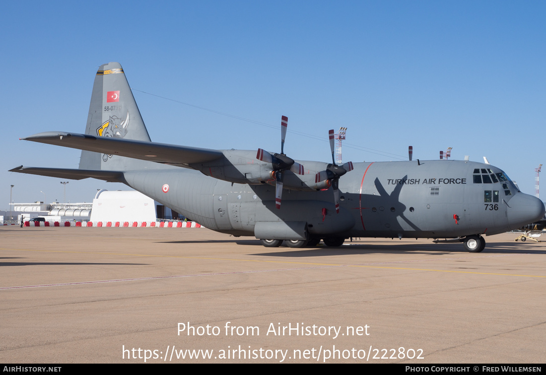 Aircraft Photo of 58-0736 | Lockheed C-130B Hercules (L-282) | Turkey - Air Force | AirHistory.net #222802