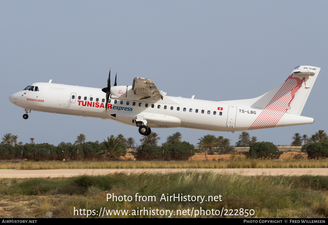 Aircraft Photo of TS-LBG | ATR ATR-72-600 (ATR-72-212A) | Tunisair Express