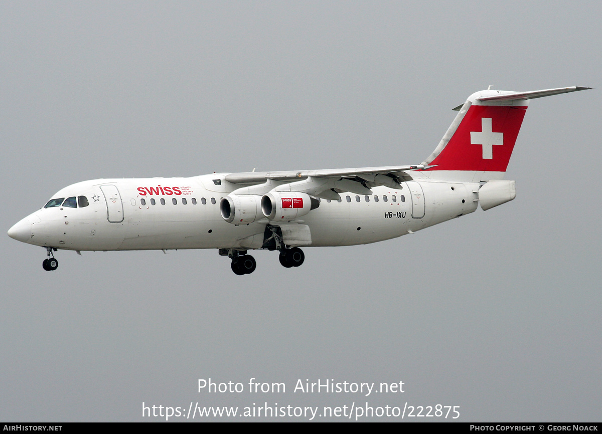 Aircraft Photo of HB-IXU | British Aerospace Avro 146-RJ100 | Swiss International Air Lines | AirHistory.net #222875