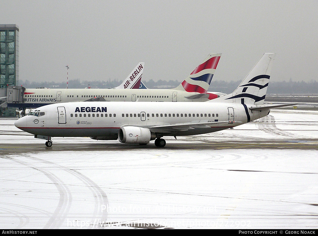 Aircraft Photo Of Sx Bgz Boeing 737 31s Aegean Airlines Airhistory Net