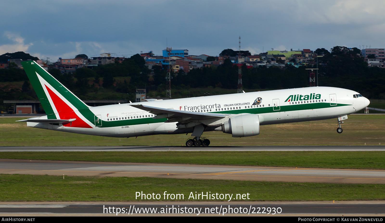 Aircraft Photo of EI-DBL | Boeing 777-243/ER | Alitalia | AirHistory.net #222930