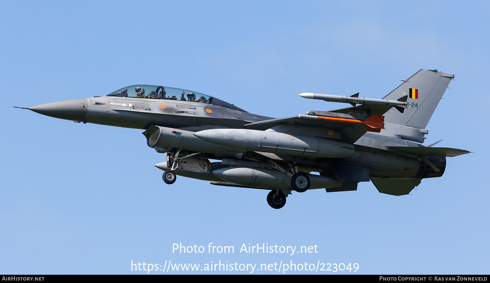 Aircraft Photo of FB-24 | General Dynamics F-16BM Fighting Falcon | Belgium - Air Force | AirHistory.net #223049