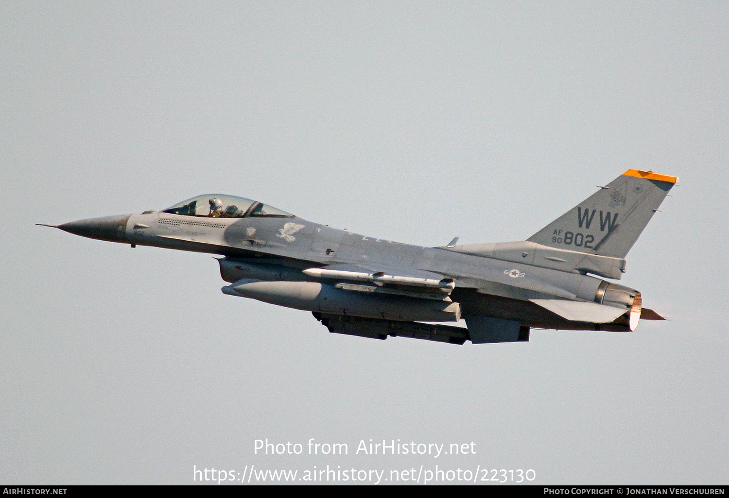 Aircraft Photo of 90-0802 / AF90-802 | General Dynamics F-16CJ Fighting Falcon | USA - Air Force | AirHistory.net #223130