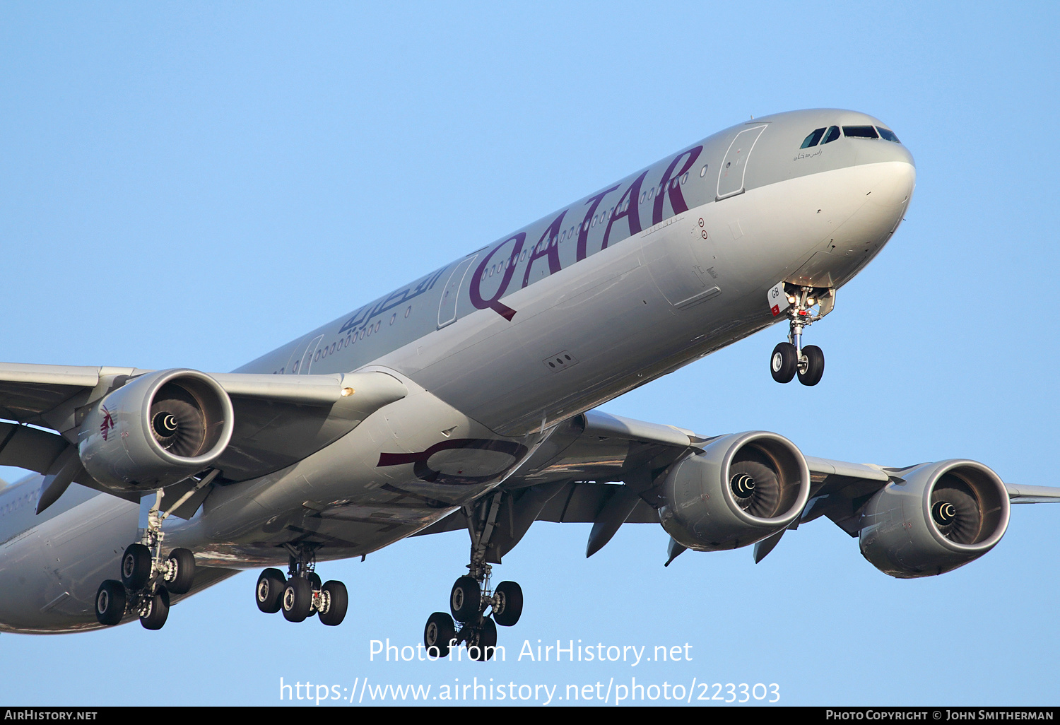 Aircraft Photo of A7-AGB | Airbus A340-642 | Qatar Airways | AirHistory.net #223303