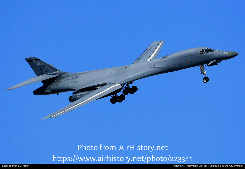 Aircraft Photo of 86-0110 / AF86-110 | Rockwell B-1B Lancer | USA - Air Force | AirHistory.net #223341