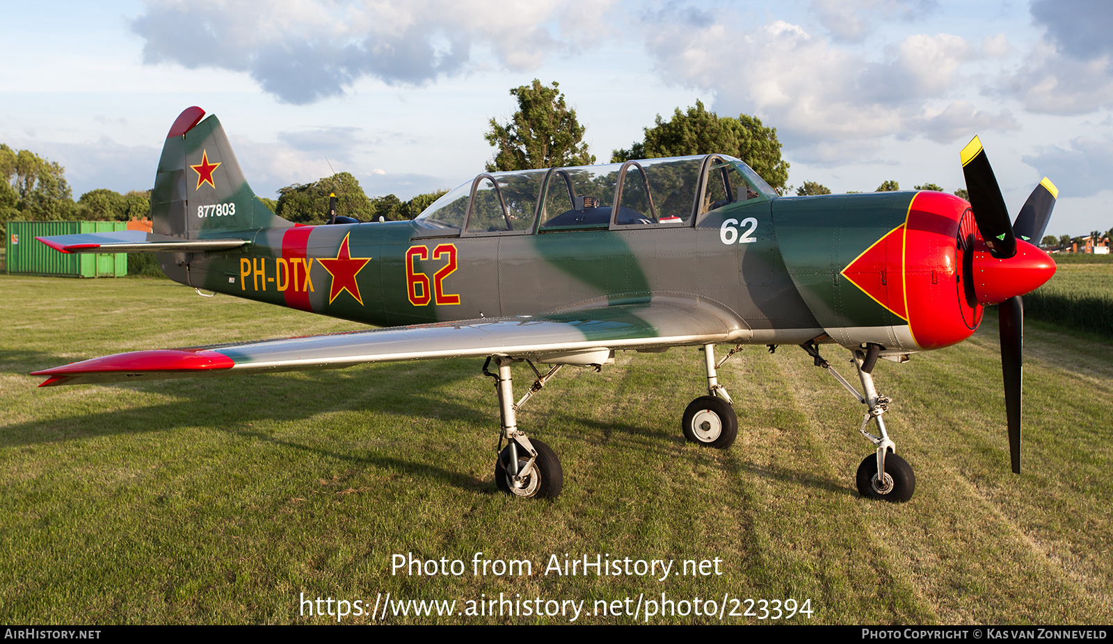 Aircraft Photo of PH-DTX / 62 red | Yakovlev Yak-52 | Soviet Union - Air Force | AirHistory.net #223394