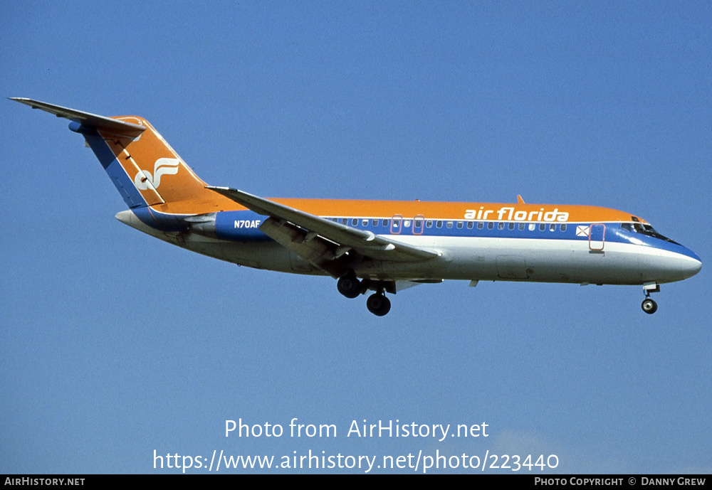 Aircraft Photo of N70AF | McDonnell Douglas DC-9-15RC | Air Florida | AirHistory.net #223440