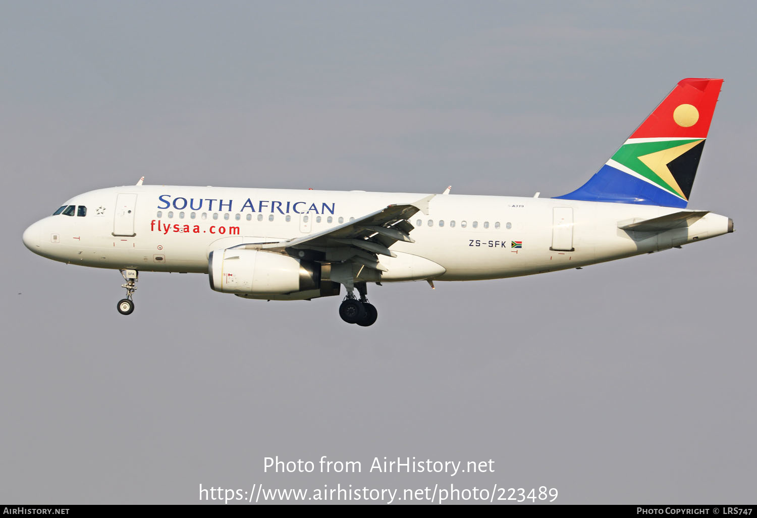 Aircraft Photo of ZS-SFK | Airbus A319-131 | South African Airways | AirHistory.net #223489