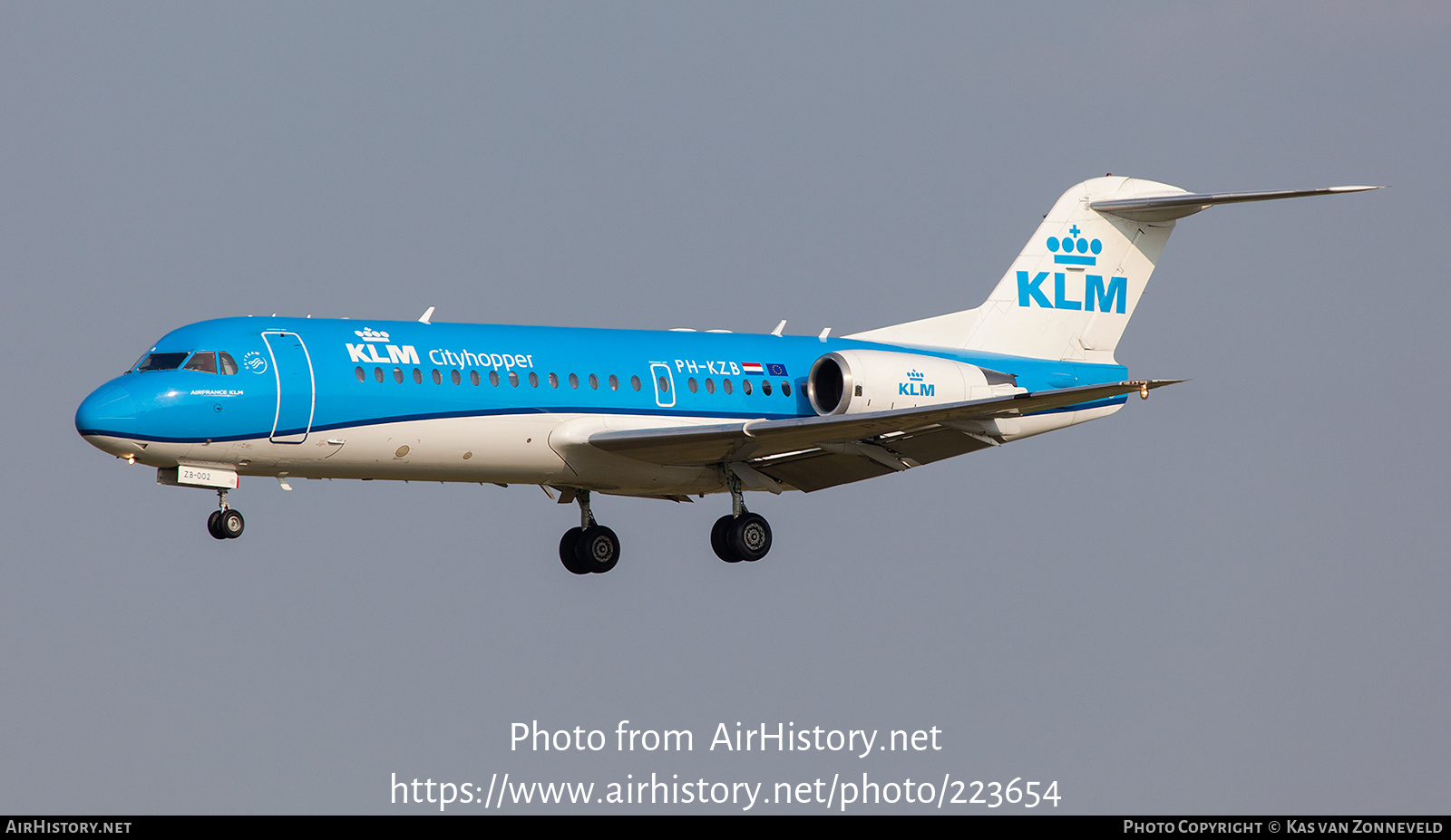 Aircraft Photo of PH-KZB | Fokker 70 (F28-0070) | KLM Cityhopper | AirHistory.net #223654