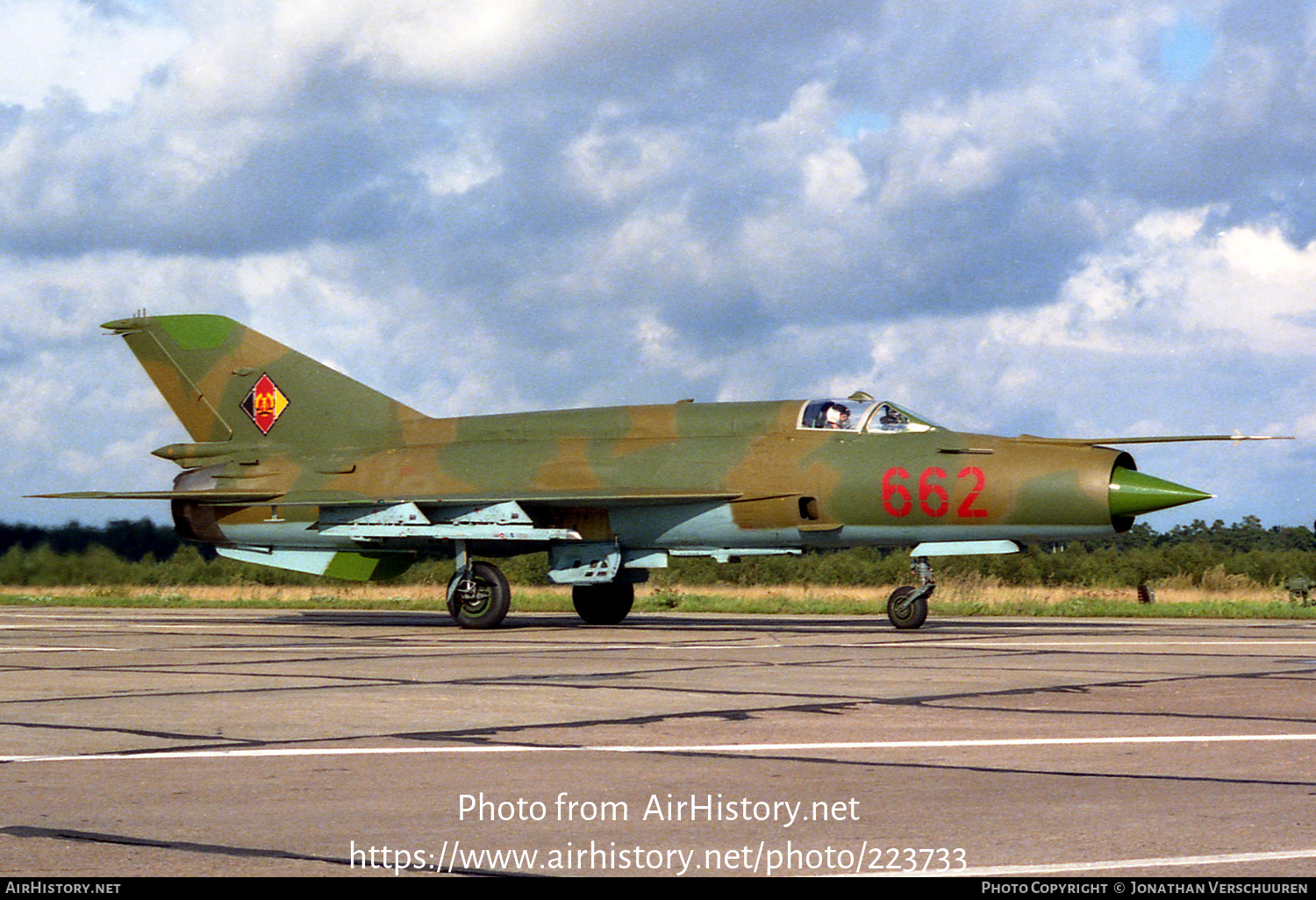 Aircraft Photo of 662 | Mikoyan-Gurevich MiG-21MF | East Germany - Air Force | AirHistory.net #223733