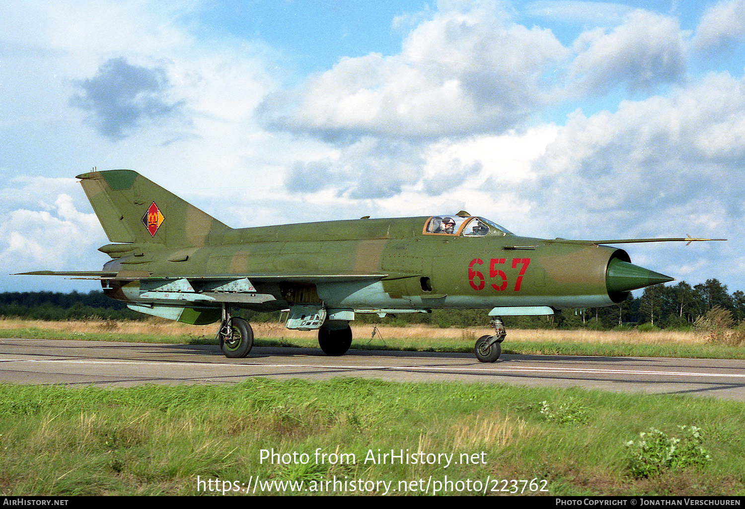 Aircraft Photo of 657 | Mikoyan-Gurevich MiG-21MF | East Germany - Air Force | AirHistory.net #223762