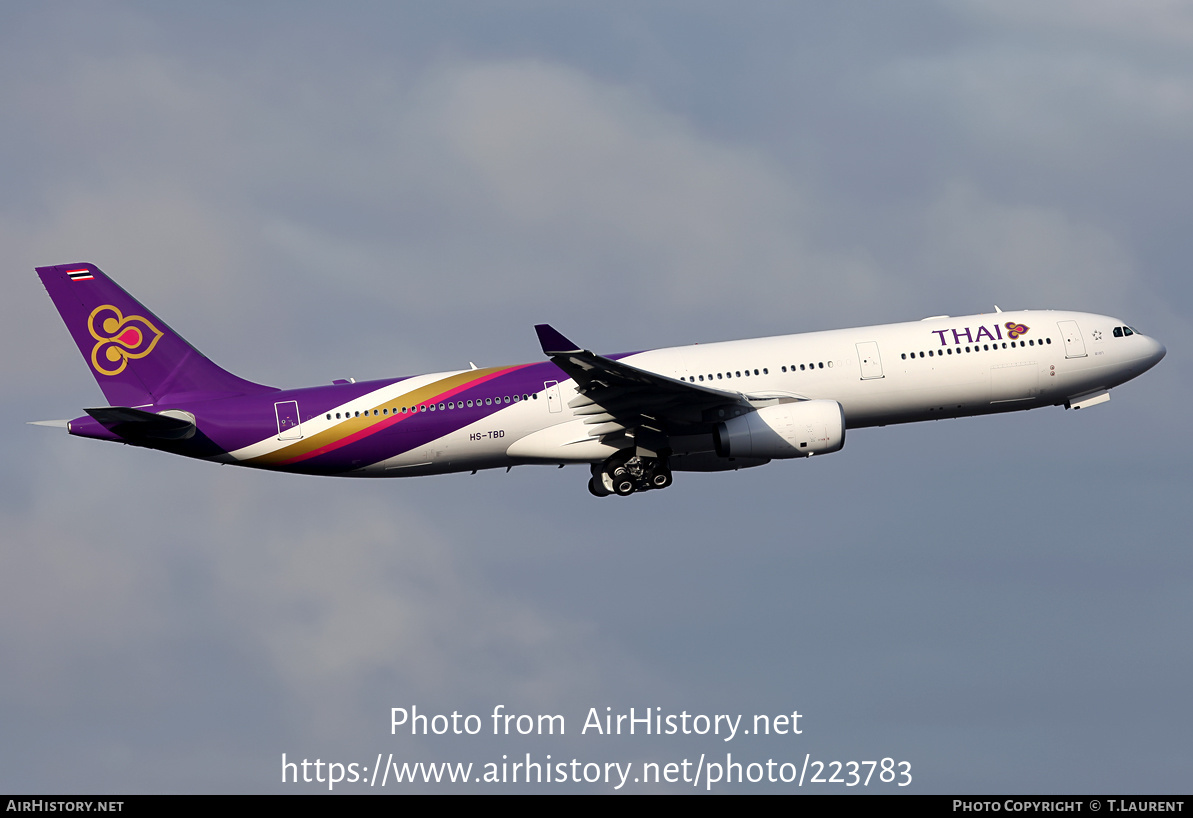 Aircraft Photo of HS-TBD | Airbus A330-343 | Thai Airways International | AirHistory.net #223783