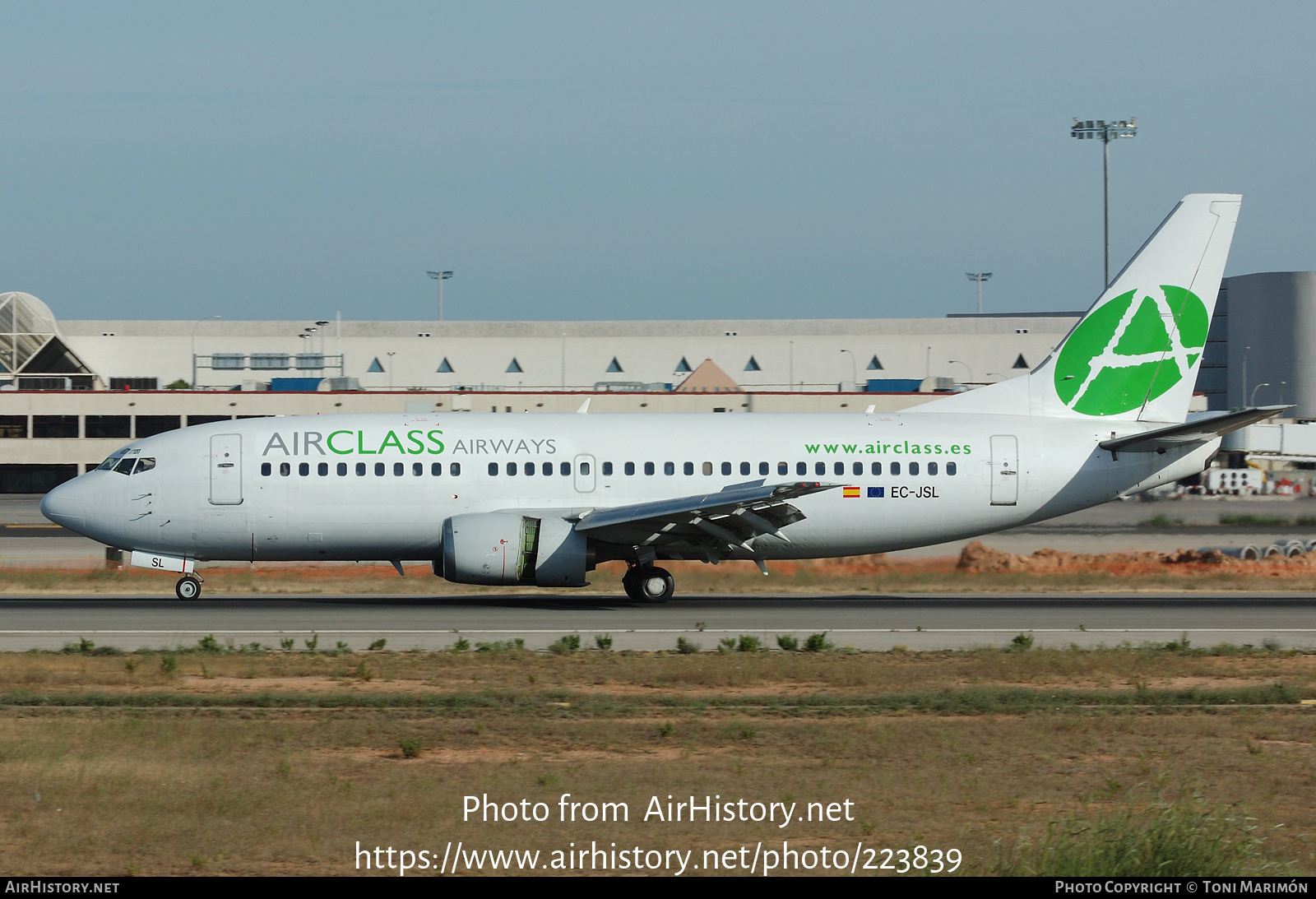 Aircraft Photo of EC-JSL | Boeing 737-33A | AirClass Airways | AirHistory.net #223839