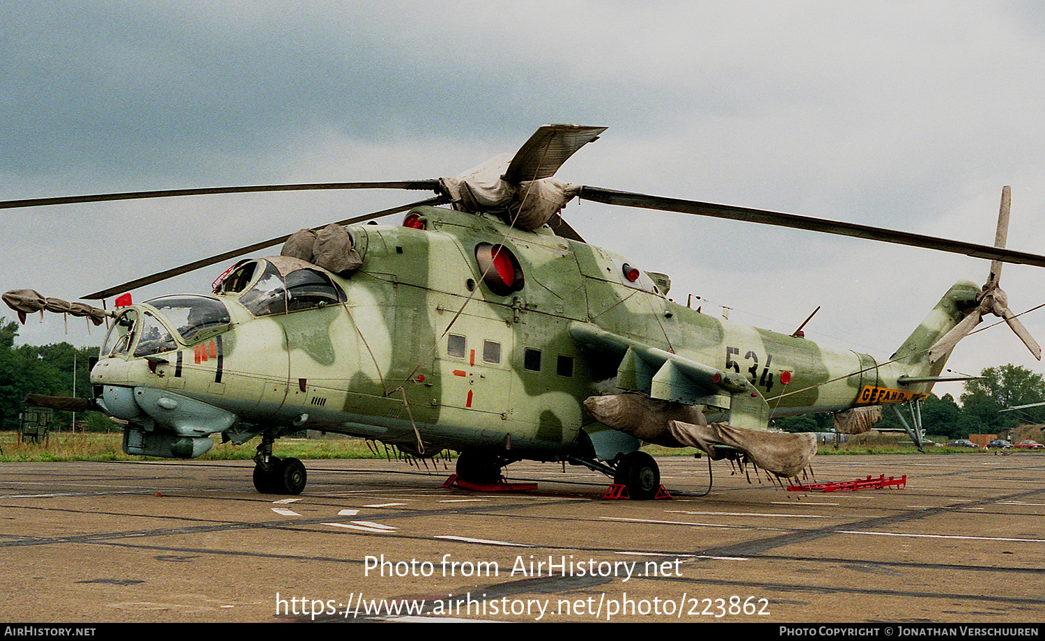 Aircraft Photo of 534 | Mil Mi-24D | East Germany - Air Force | AirHistory.net #223862