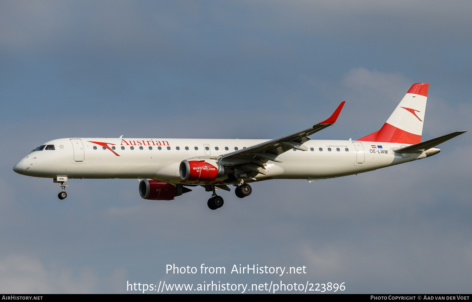 Aircraft Photo of OE-LWM | Embraer 195LR (ERJ-190-200LR) | Austrian Airlines | AirHistory.net #223896