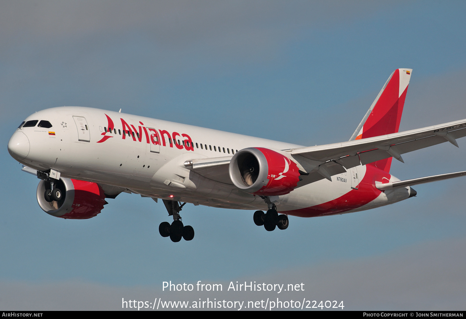 Aircraft Photo of N780AV | Boeing 787-8 Dreamliner | Avianca | AirHistory.net #224024