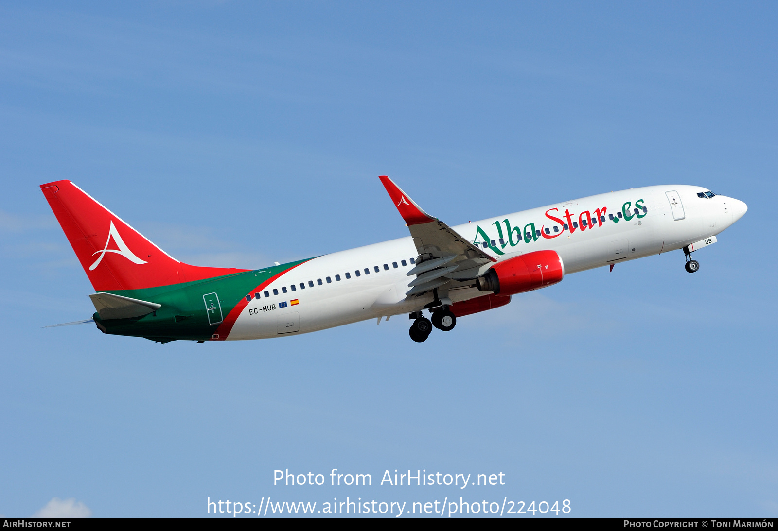 Aircraft Photo of EC-MUB | Boeing 737-86J | AlbaStar | AirHistory.net #224048