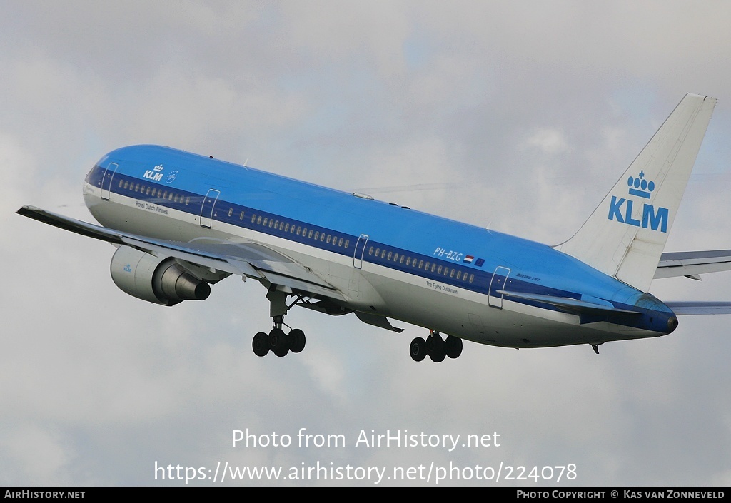 Aircraft Photo of PH-BZG | Boeing 767-306/ER | KLM - Royal Dutch Airlines | AirHistory.net #224078