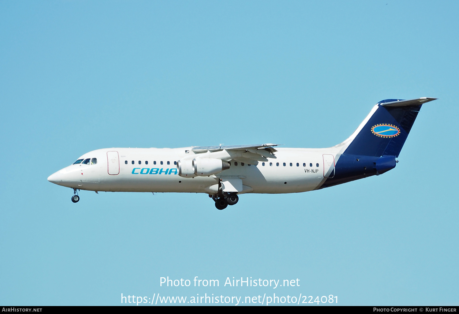 Aircraft Photo of VH-NJP | British Aerospace Avro 146-RJ100 | Cobham Aviation Services | AirHistory.net #224081