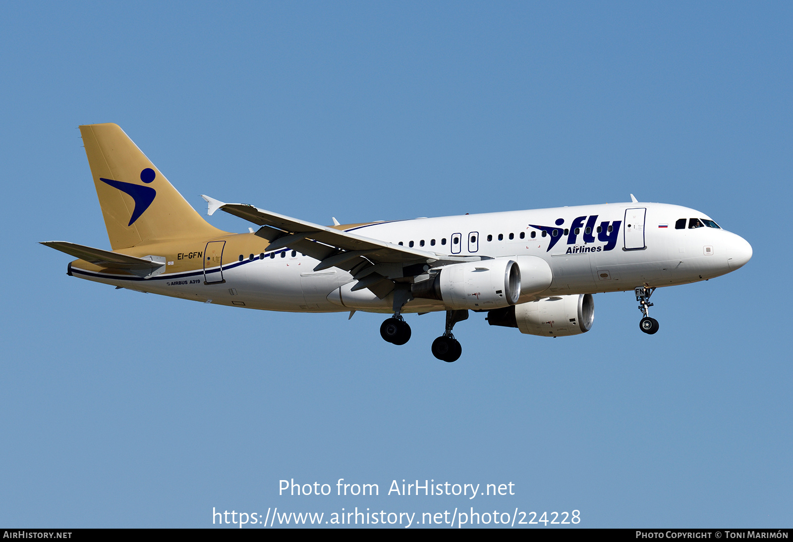 Aircraft Photo of EI-GFN | Airbus A319-112 | I-Fly Airlines | AirHistory.net #224228