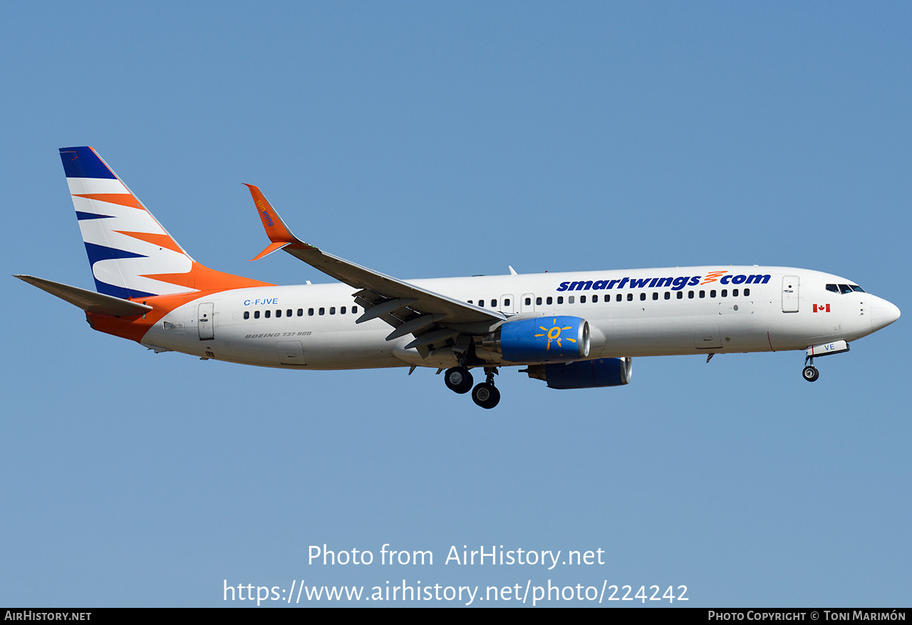 Aircraft Photo of C-FJVE | Boeing 737-8DC | Smartwings | AirHistory.net #224242