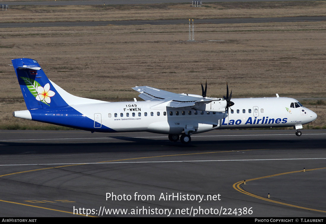 Aircraft Photo of F-WWEN | ATR ATR-72-600 (ATR-72-212A) | Lao Airlines | AirHistory.net #224386