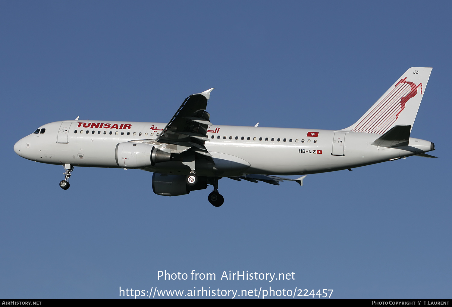 Aircraft Photo of HB-IJZ | Airbus A320-211 | Tunisair | AirHistory.net #224457