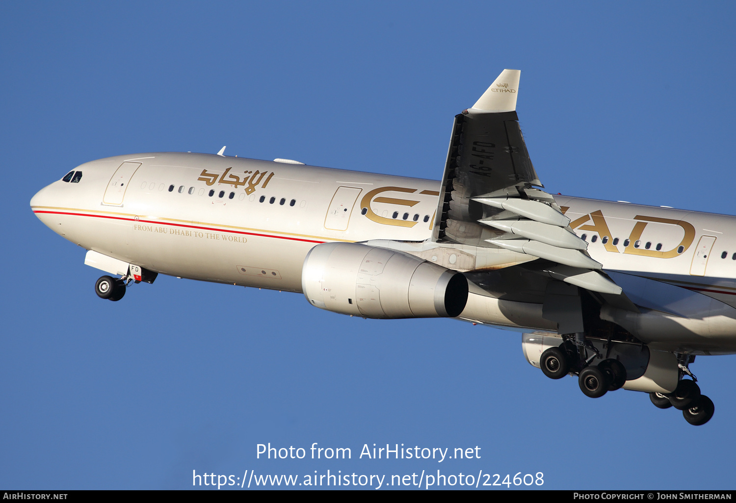 Aircraft Photo of A6-AFD | Airbus A330-343 | Etihad Airways | AirHistory.net #224608