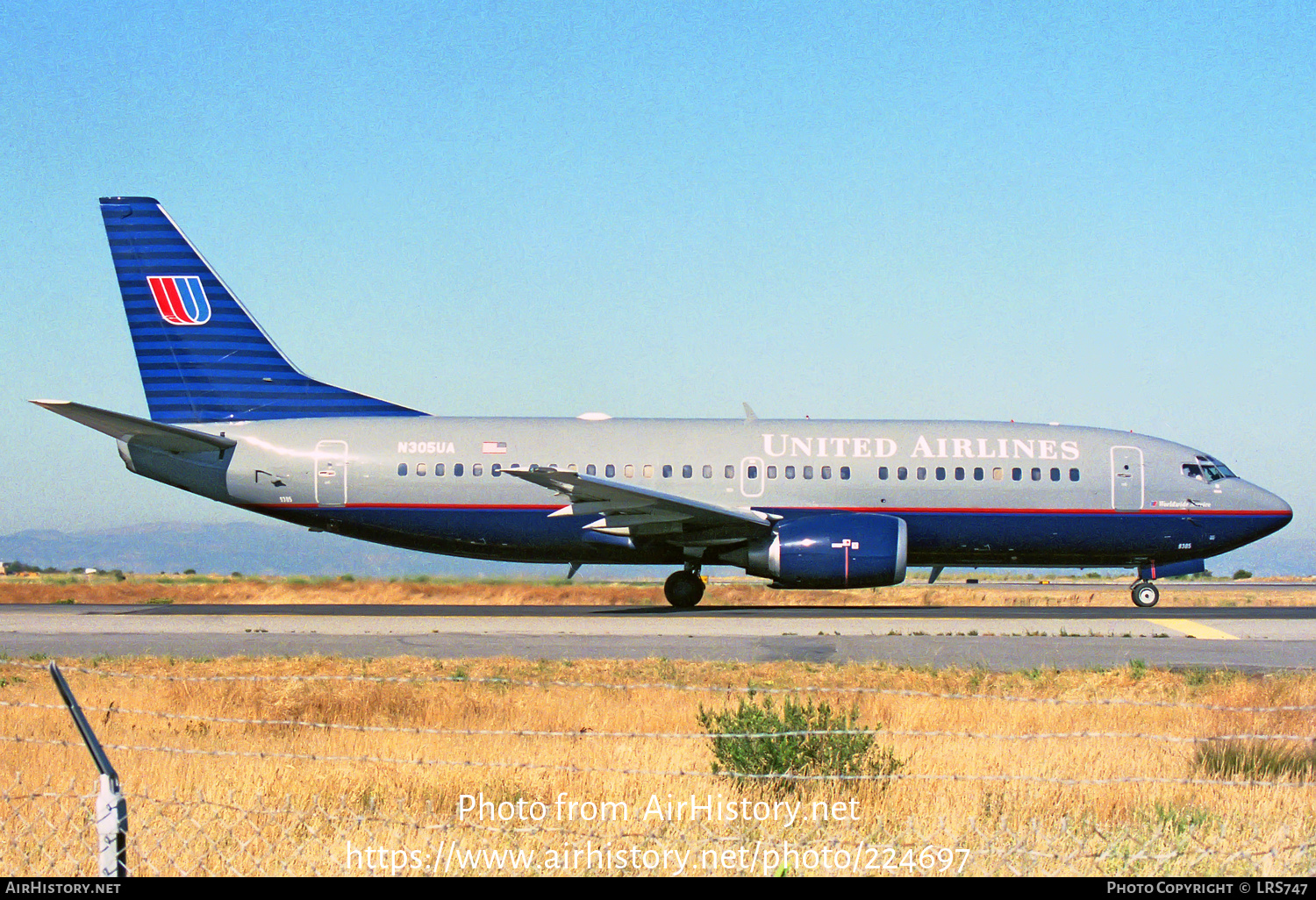 Aircraft Photo of N305UA | Boeing 737-322 | United Airlines | AirHistory.net #224697