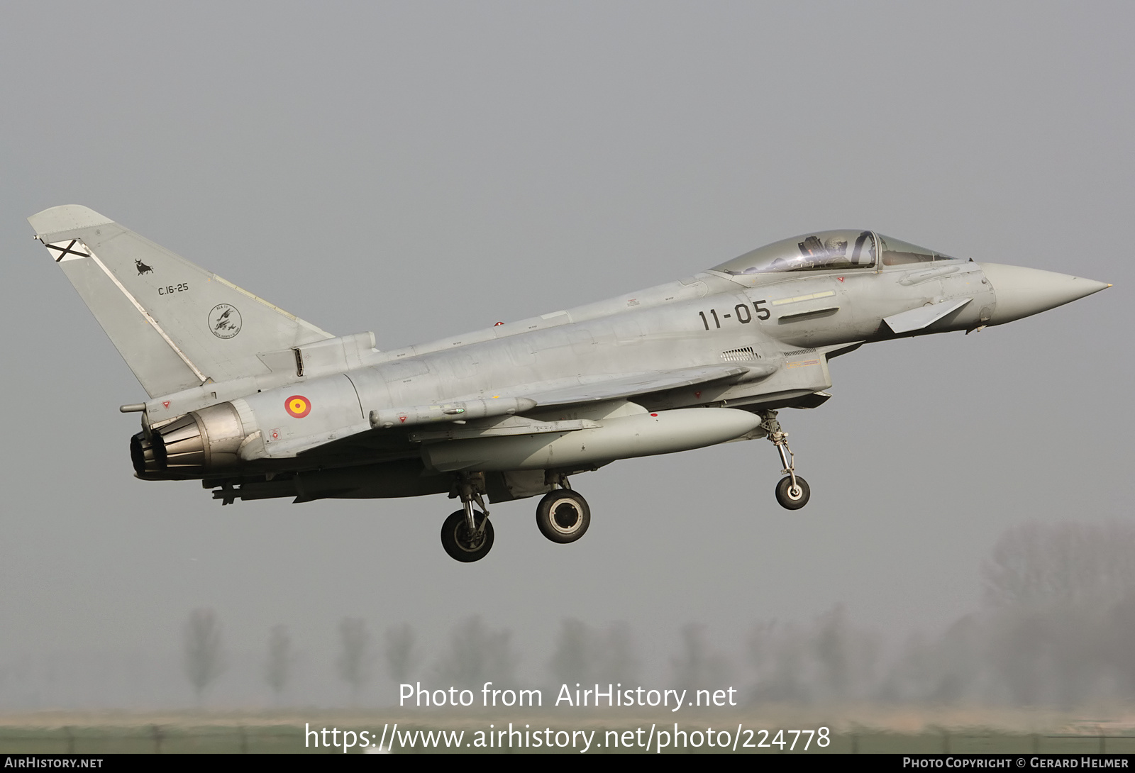 Aircraft Photo of C16-25 | Eurofighter EF-2000 Typhoon S | Spain - Air Force | AirHistory.net #224778