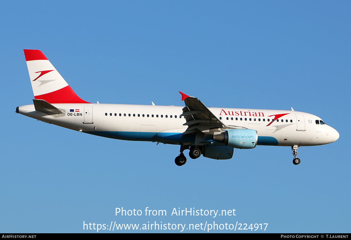 Aircraft Photo of OE-LBN | Airbus A320-214 | Austrian Airlines | AirHistory.net #224917