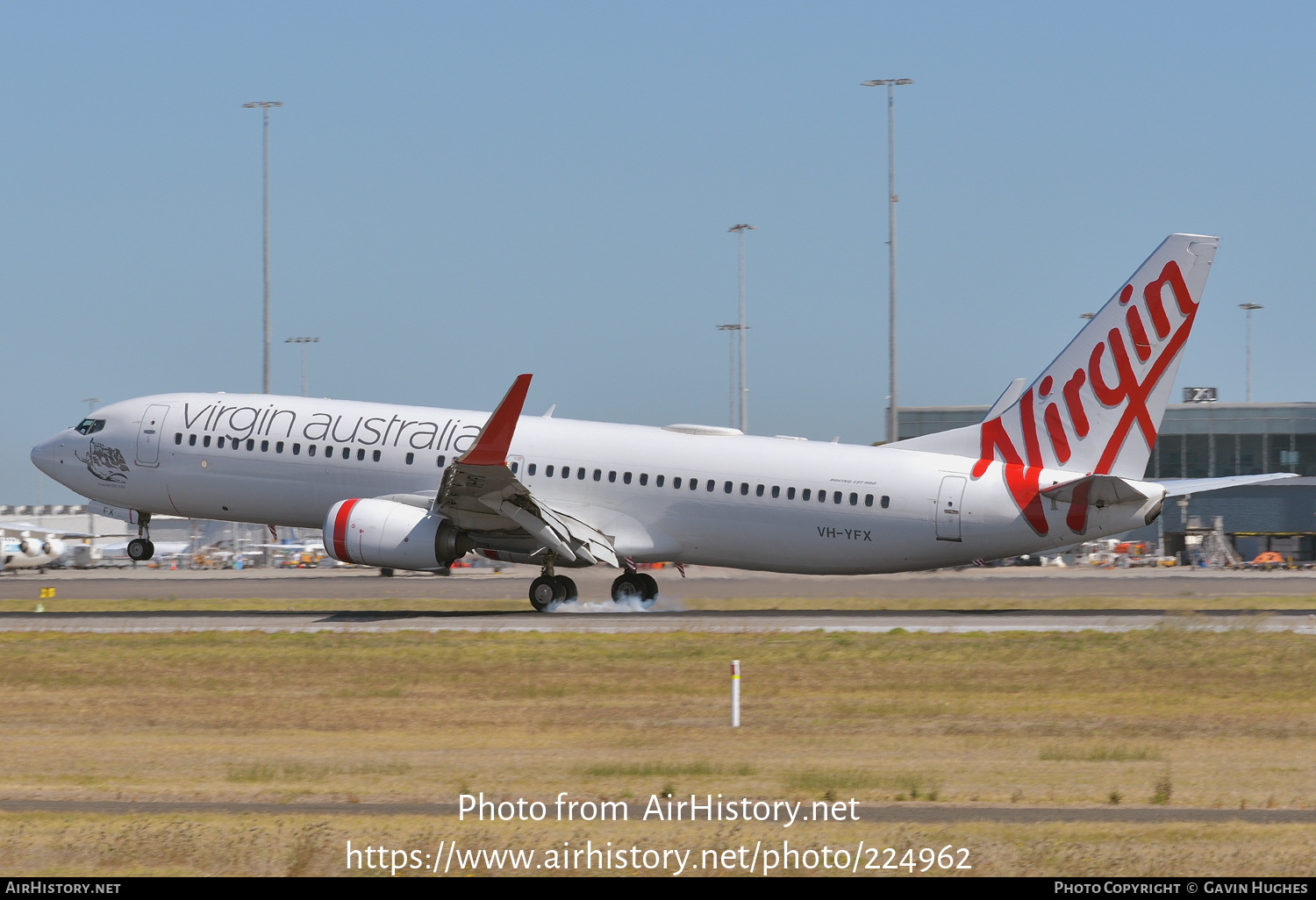 Aircraft Photo of VH-YFX | Boeing 737-8FE | Virgin Australia Airlines | AirHistory.net #224962