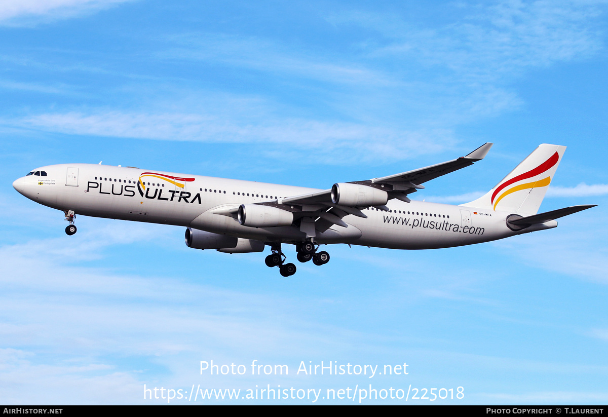 Aircraft Photo of EC-MFA | Airbus A340-313 | Plus Ultra Líneas Aéreas | AirHistory.net #225018