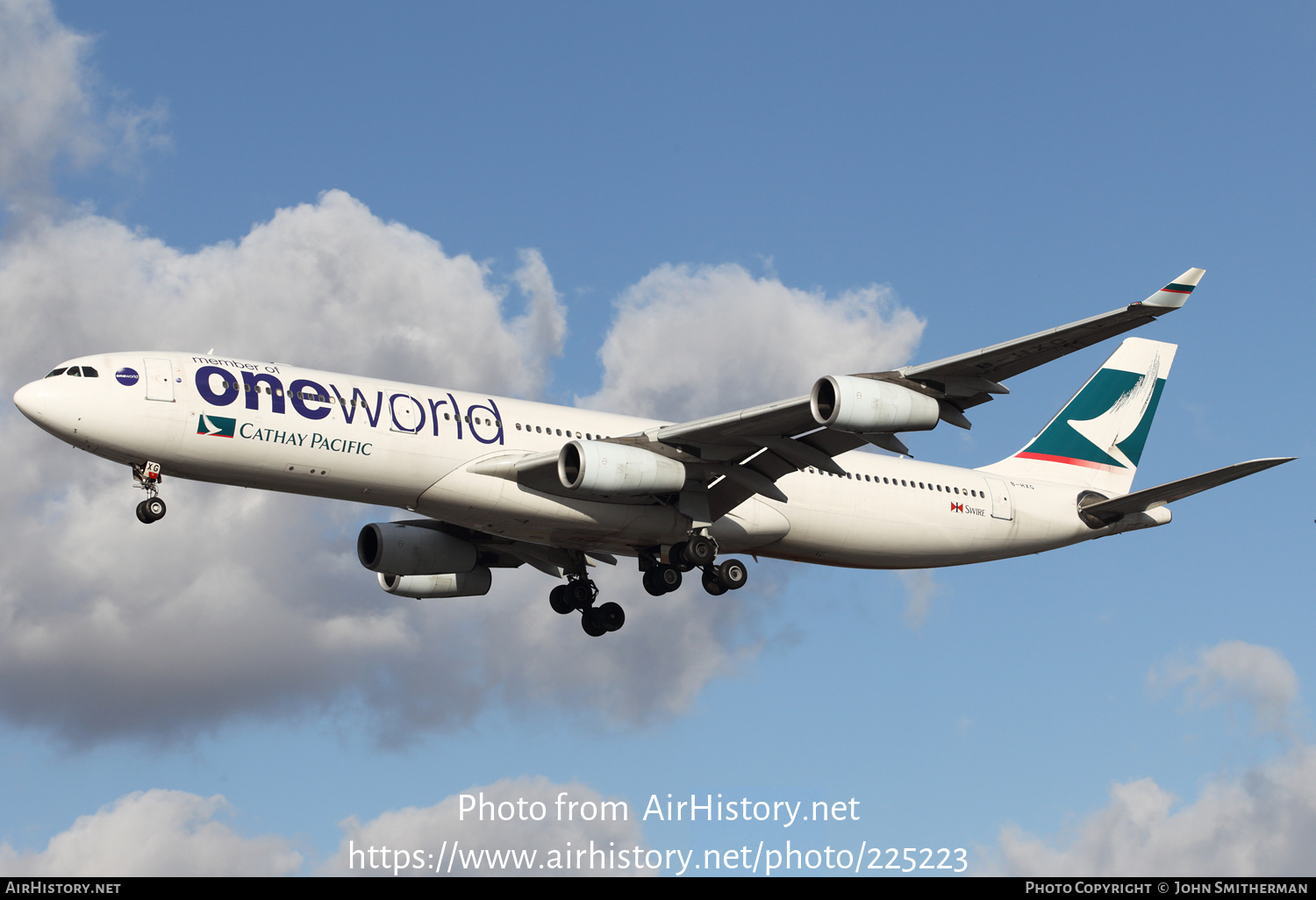 Aircraft Photo of B-HXG | Airbus A340-313 | Cathay Pacific Airways | AirHistory.net #225223