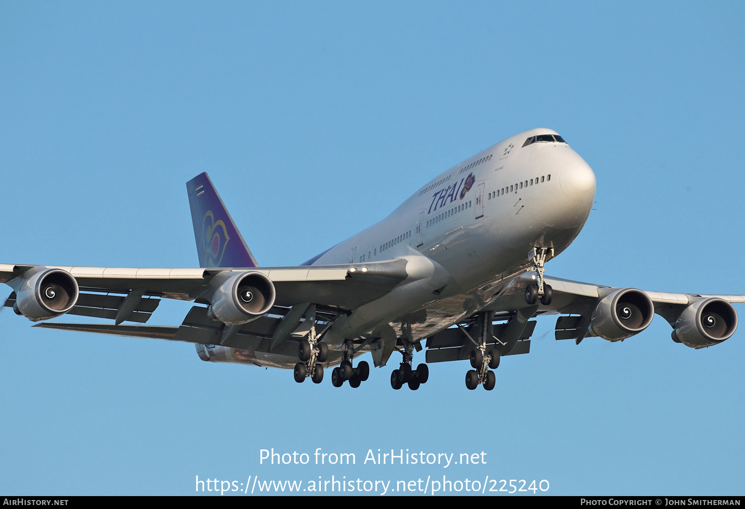 Aircraft Photo of HS-TGY | Boeing 747-4D7 | Thai Airways International | AirHistory.net #225240