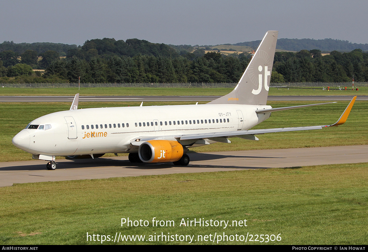 Aircraft Photo of OY-JTY | Boeing 737-7Q8 | Jettime | AirHistory.net #225306