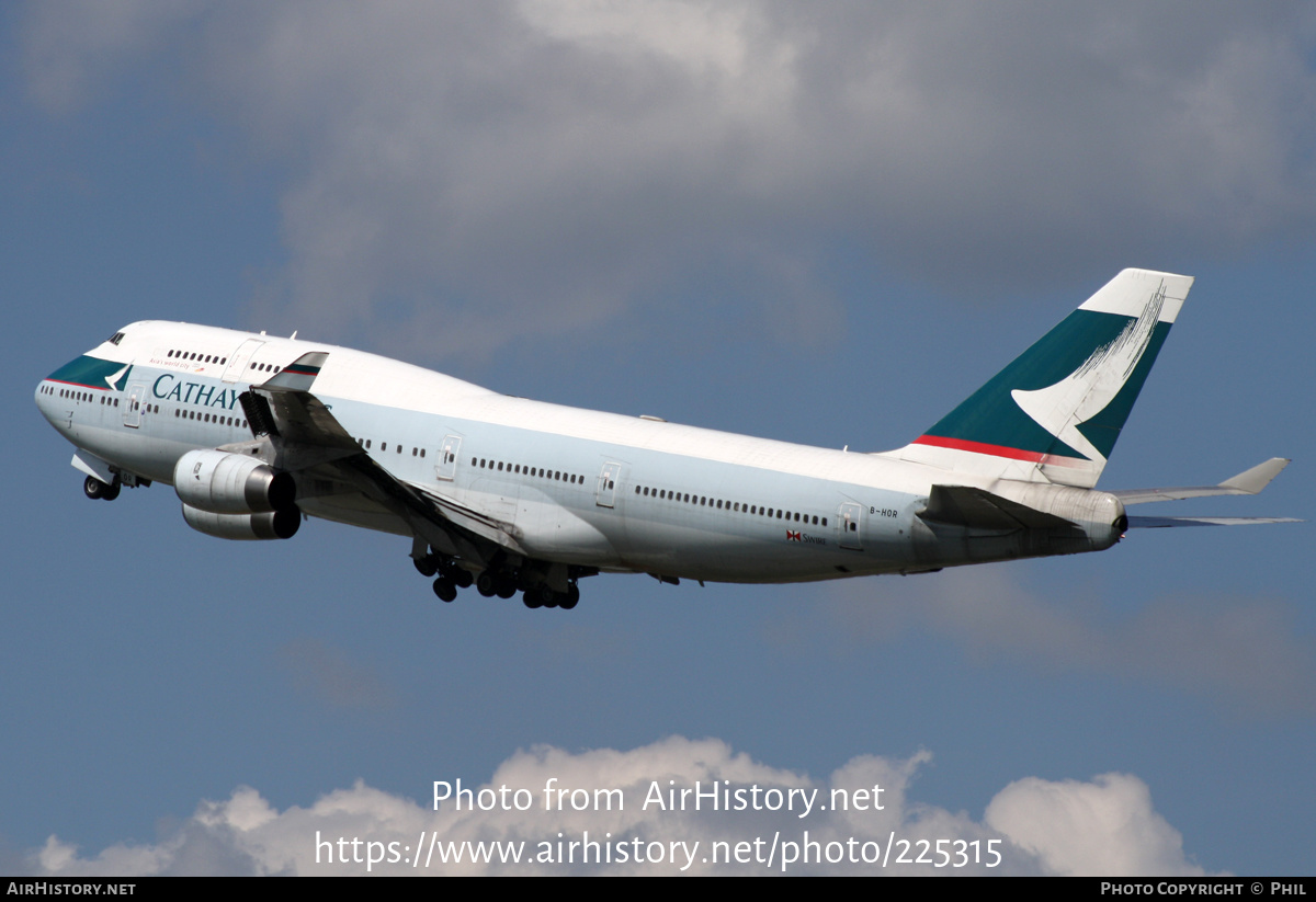 Aircraft Photo of B-HOR | Boeing 747-467 | Cathay Pacific Airways | AirHistory.net #225315