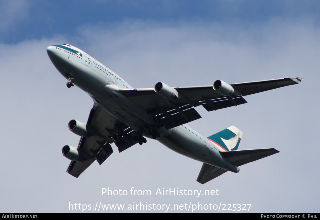 Aircraft Photo of B-HKT | Boeing 747-412 | Cathay Pacific Airways | AirHistory.net #225327