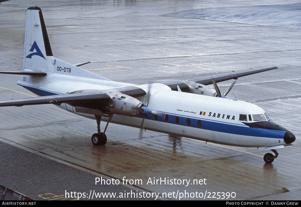 Aircraft Photo of OO-DTB | Fairchild Hiller FH-227B | Sabena | AirHistory.net #225390