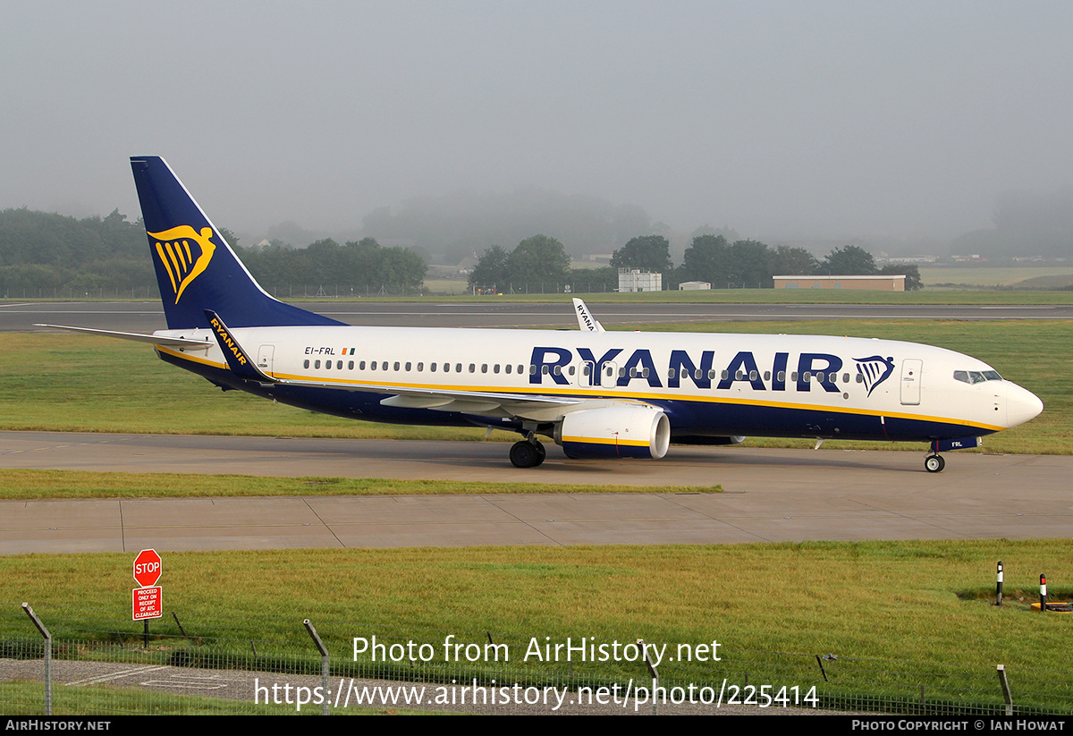 Aircraft Photo of EI-FRL | Boeing 737-8AS | Ryanair | AirHistory.net #225414