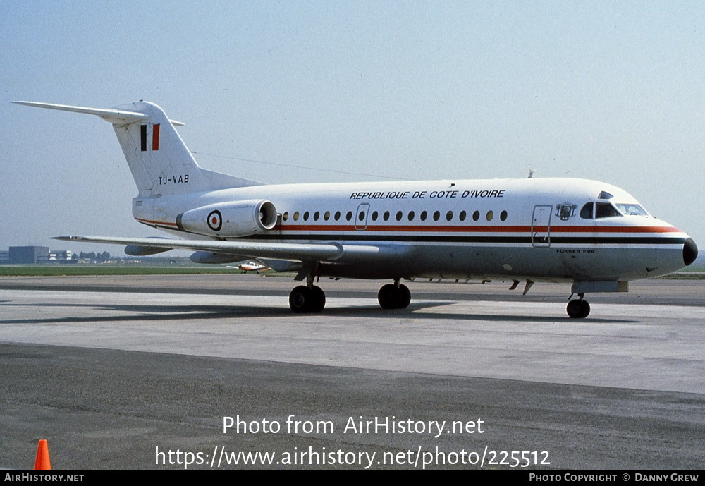 Aircraft Photo of TU-VAB | Fokker F28-1000 Fellowship | Ivory Coast - Air Force | AirHistory.net #225512