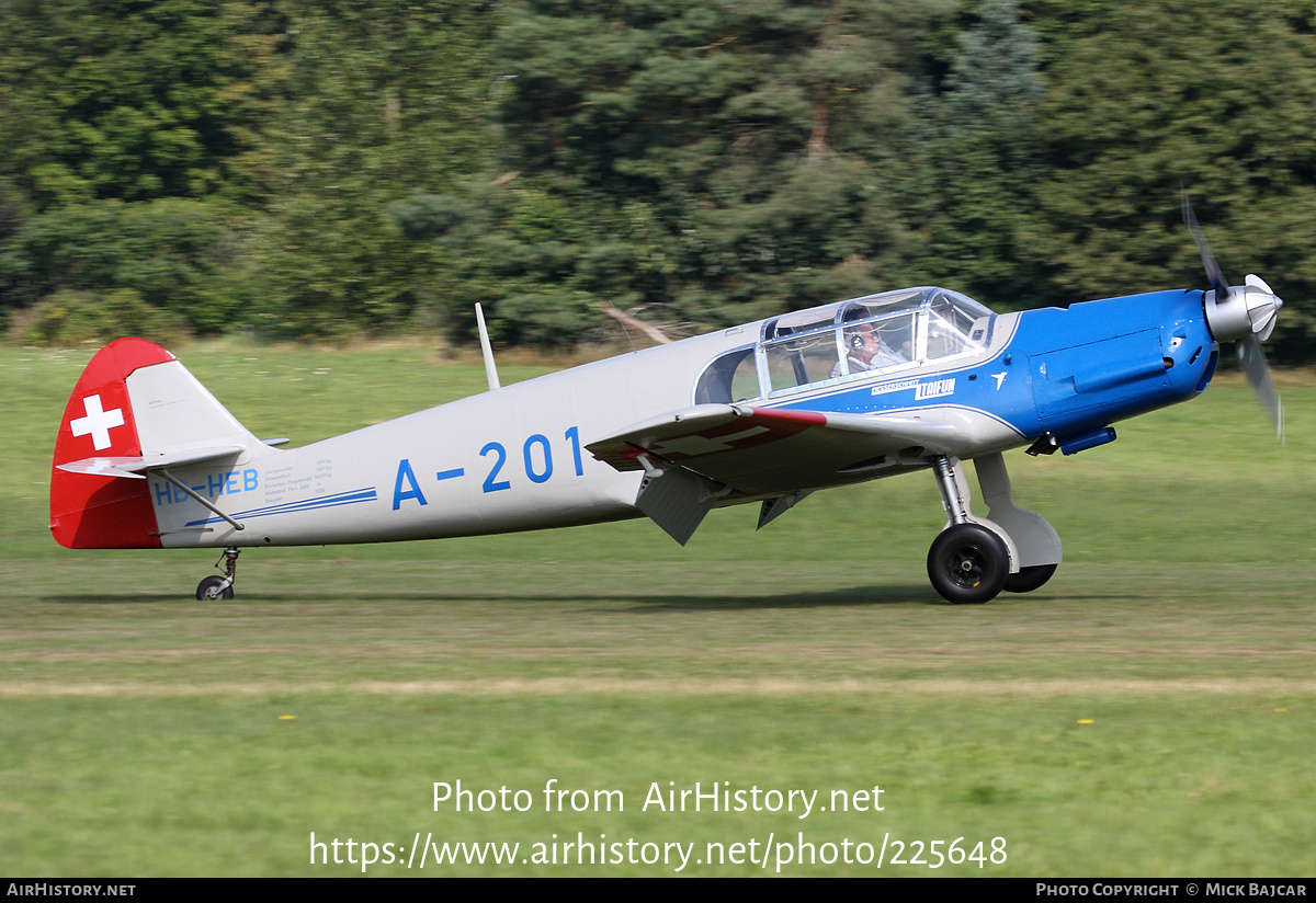 Aircraft Photo of HB-HEB / A-201 | Messerschmitt Bf-108B-1 Taifun | Switzerland - Air Force | AirHistory.net #225648