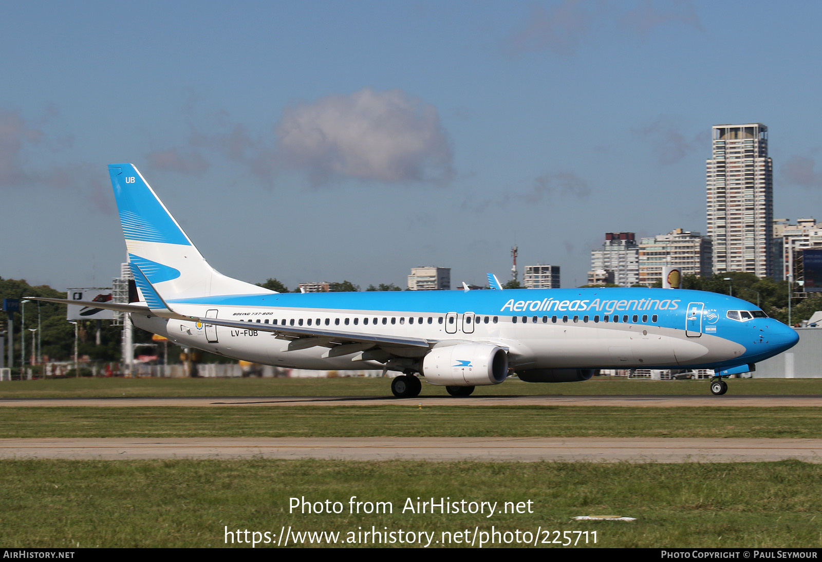 Aircraft Photo of LV-FUB | Boeing 737-8HX | Aerolíneas Argentinas | AirHistory.net #225711