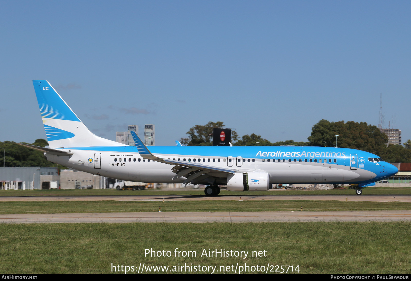 Aircraft Photo of LV-FUC | Boeing 737-8SH | Aerolíneas Argentinas | AirHistory.net #225714